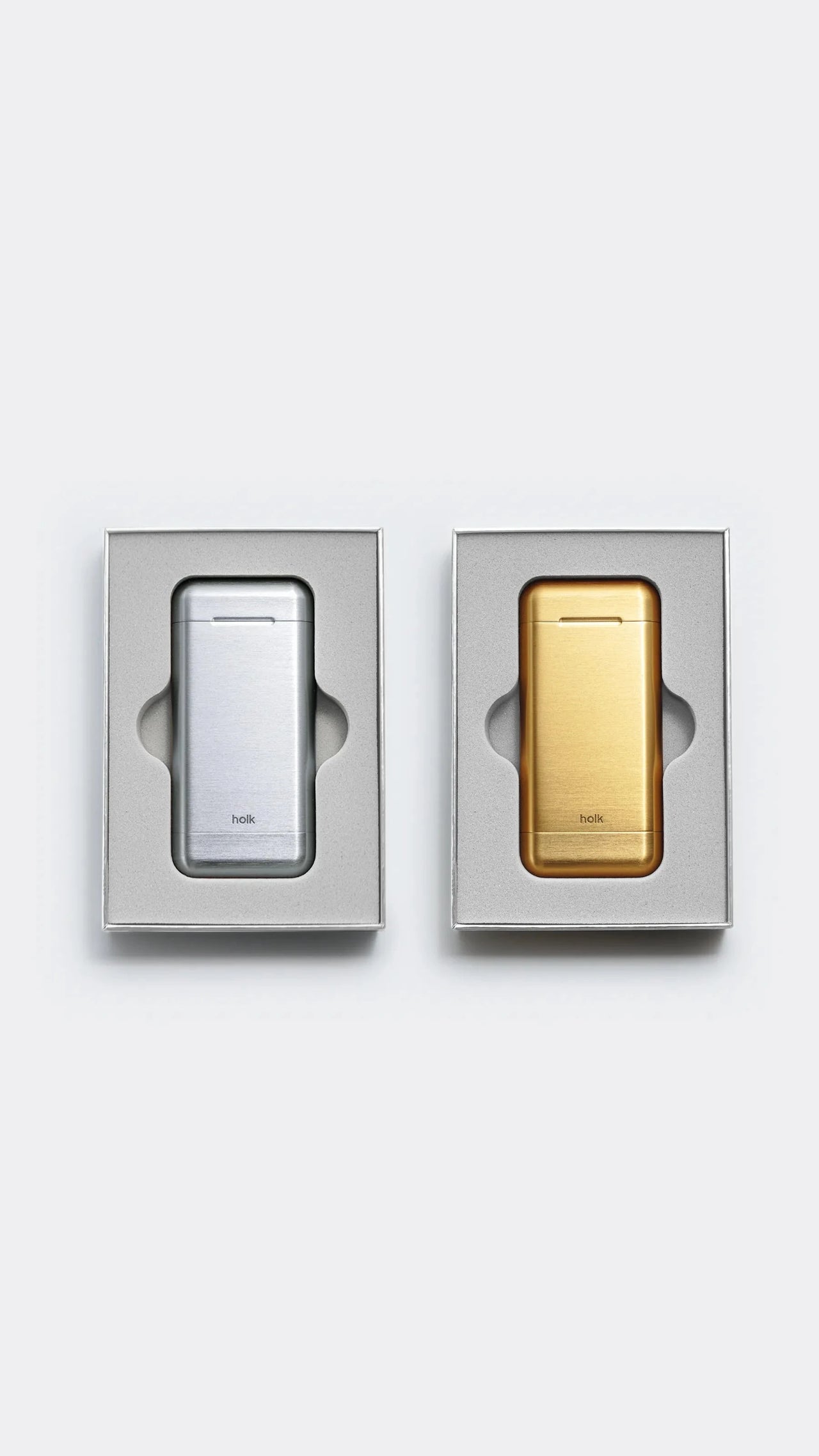 Duo, Silver Brushed and Gold Brushed