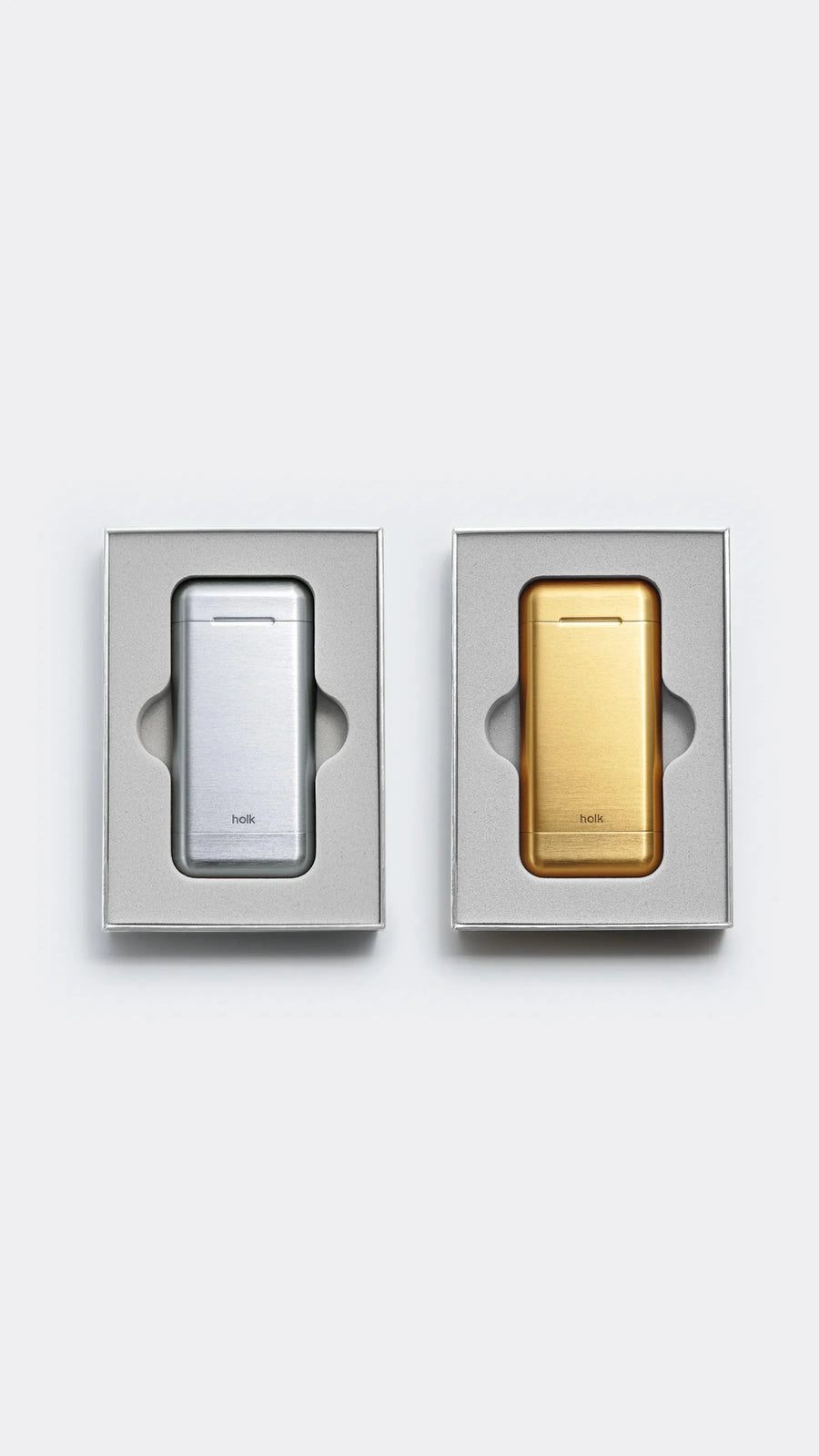 Duo, Silver Brushed and Gold Brushed