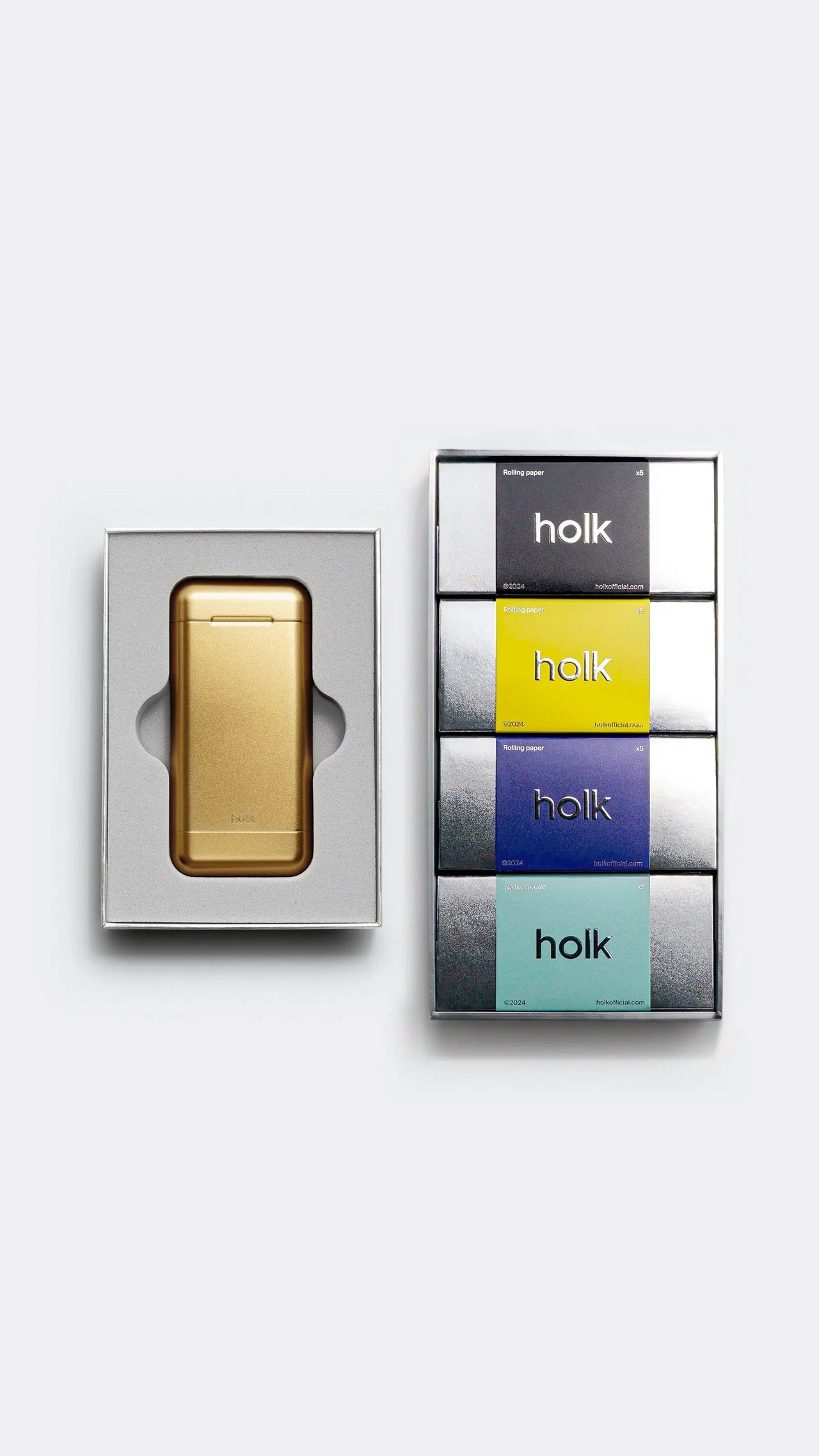 Starter Bundle, Gold Brushed case with Metallic Mix papers